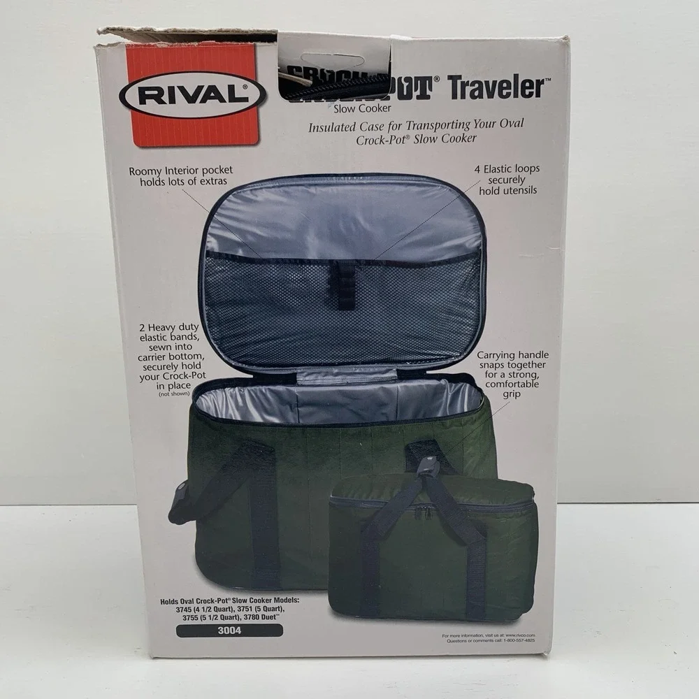 Crock-Pot Traveler Slow Cooker Travel Bag Insulated Carrier 4.5 - 5.5 Qt Oval